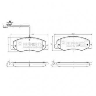 ГАЛЬМІВНІ КОЛОДКИ ДИСКОВІ NIPPARTS N3611061