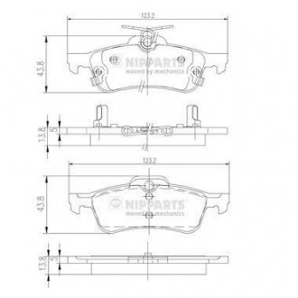 Тормозные колодки, дисковый тормоз (набор) NIPPARTS N3612036 (фото 1)