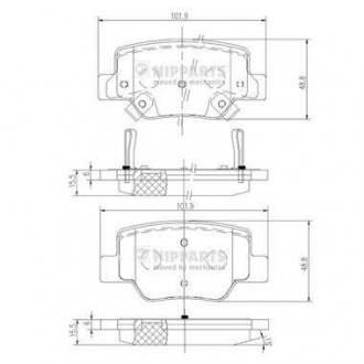 Тормозные колодки, дисковый тормоз (набор) NIPPARTS N3612040