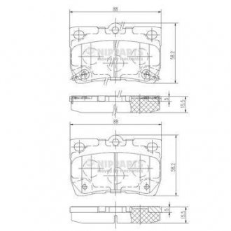 Тормозные колодки, дисковый тормоз (набор) NIPPARTS N3612041