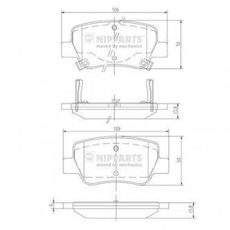 Тормозные колодки, дисковый тормоз (набор) NIPPARTS N3612042