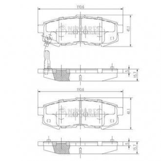 Гальмівні колодки NIPPARTS N3613023 (фото 1)