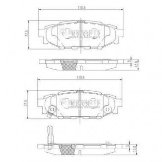 Тормозные колодки, дисковый тормоз (набор) NIPPARTS N3617004