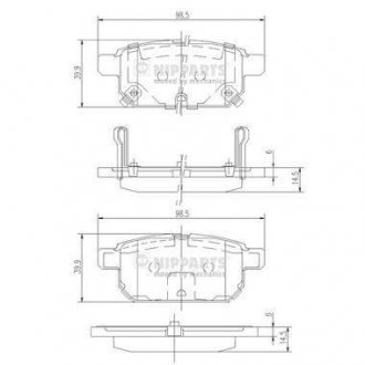 Тормозные колодки, дисковый тормоз (набор) NIPPARTS N3618002