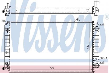 Радиатор, охлаждение двигателя NISSENS 60239