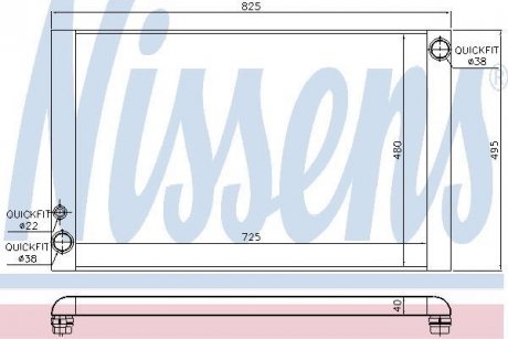 Радиатор, охлаждение двигателя NISSENS 60428