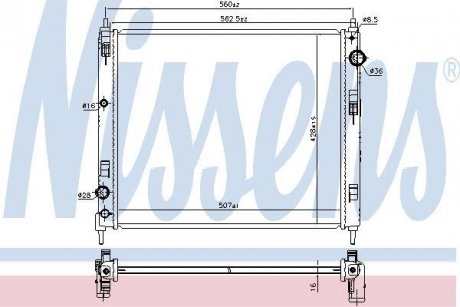 Радиатор NISSENS 606119