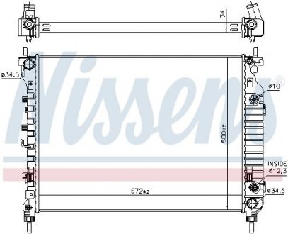 Радіатор охолодження NISSENS 606256