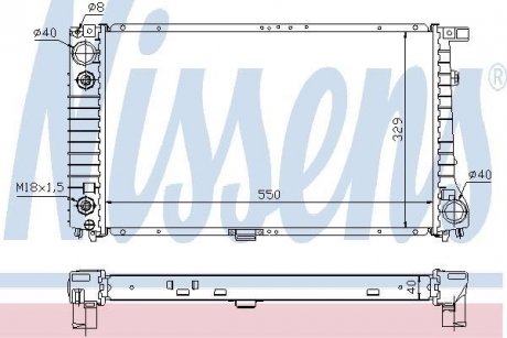 Радіатор, охолодження двигуна NISSENS 60642A