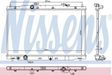 Радiатор NISSENS 606444