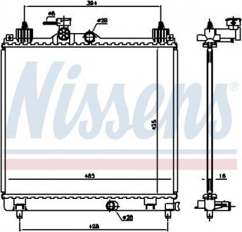 Радiатор NISSENS 606550 (фото 1)