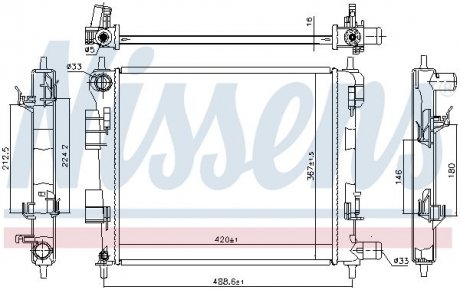 Радиатор NISSENS 606702