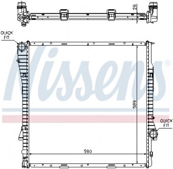 Радіатор охолодження BMW X5 E53 (00-) X5 3.0d NISSENS 60789A (фото 1)