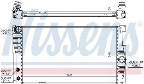 Радиатор охлаждения NISSENS 60836