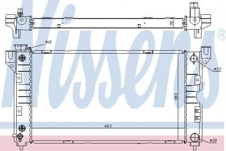 Радіатор, охолодження двигуна NISSENS 60984