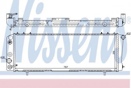 Радіатор, охолодження двигуна NISSENS 60986