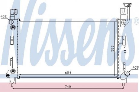 Радиатор, охлаждение двигателя NISSENS 60992