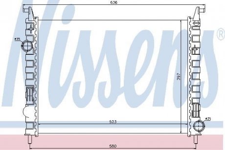 Радиатор двигателя NISSENS 617862