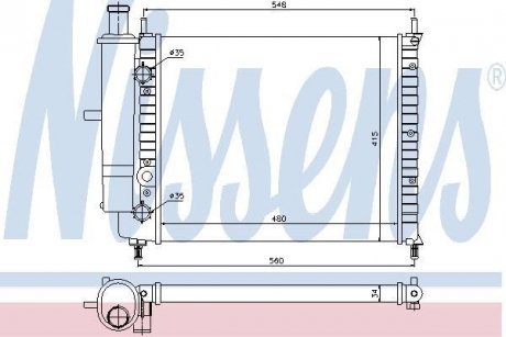 Радиатор охлаждения NISSENS 61788