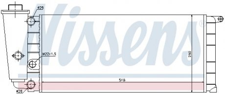 Радіатор, охолодження двигуна NISSENS 61837