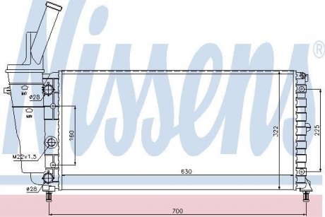 Радиатор, охлаждение двигателя NISSENS 61892