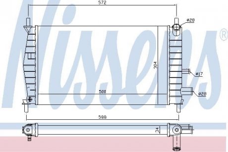 Радіатор NISSENS 62085A