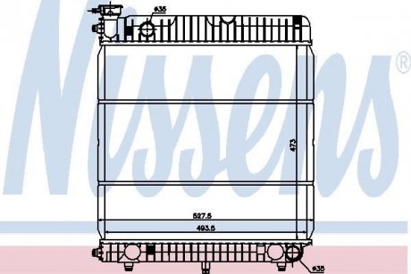 Радіатор охолодження MERCEDES 207D-210D-410D NISSENS 62635