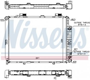 Радиатор охлаждения MERCEDES E-CLASS W 210 (95-) (выр-во) NISSENS 62691A (фото 1)