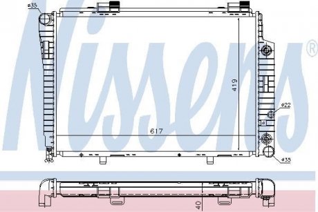 Радіатор, охолодження двигуна NISSENS 62749A