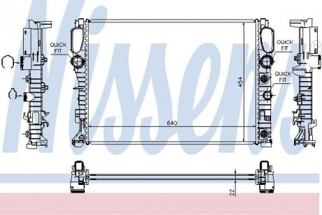 Радіатор охолодження MERCEDES E-CLASS W 211 (02-) NISSENS 62792A