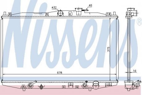 Радиатор, охлаждение двигателя NISSENS 63345