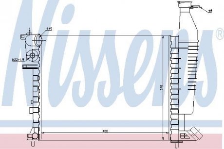 Радиатор, охлаждение двигателя NISSENS 63546 (фото 1)