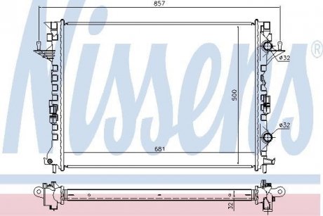 Радиатор ESPCACE 02- 3,0-3,0D.. NISSENS 637638