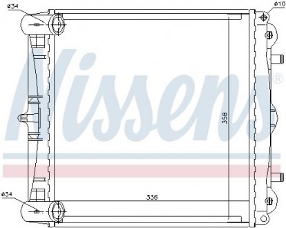 Радиатор, охлаждение двигателя NISSENS 63777