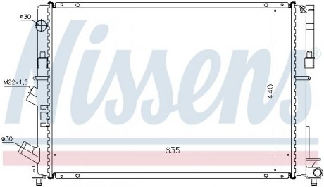 Радіатор, охолодження двигуна NISSENS 63838