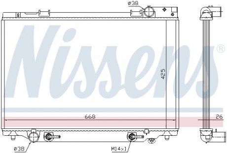 Радиатор, охлаждение двигателя NISSENS 647451