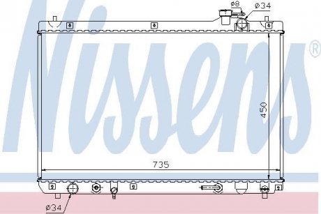 Радиатор, охлаждение двигателя NISSENS 64766