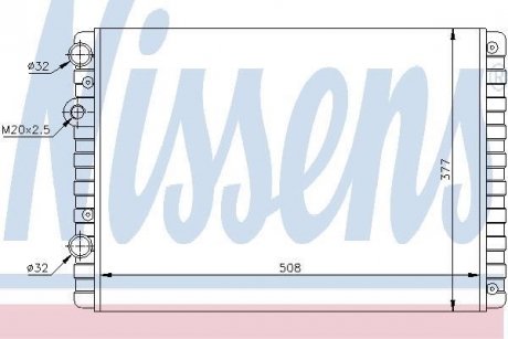Радиатор, охлаждение двигателя NISSENS 652321