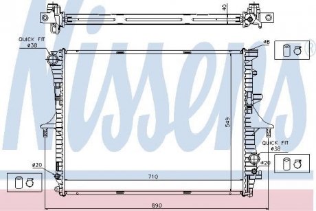 Радіатор охолодження AUDI; PORSCHE; Volkswagen (вир-во) NISSENS 65276A