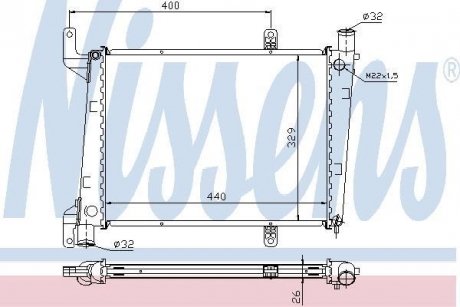 Радіатор, охолодження двигуна NISSENS 65561A