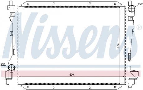 Радіатор, охолодження двигуна NISSENS 66703