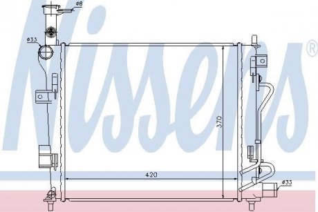 Радиатор, охлаждение двигателя NISSENS 66746