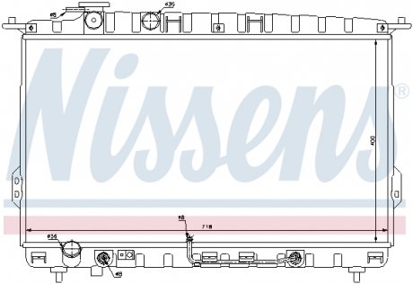 Радіатор охолодження HYUNDAI SONATA IV (EF) (98-) 2.0-2.7 NISSENS 67027