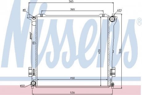 Радиатор, охлаждение двигателя NISSENS 67077