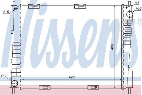 Радиатор, охлаждение двигателя NISSENS 67283