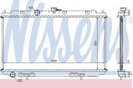 Радіатор, охолодження двигуна NISSENS 67346A