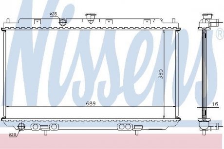 Радіатор, охолодження двигуна NISSENS 67350A