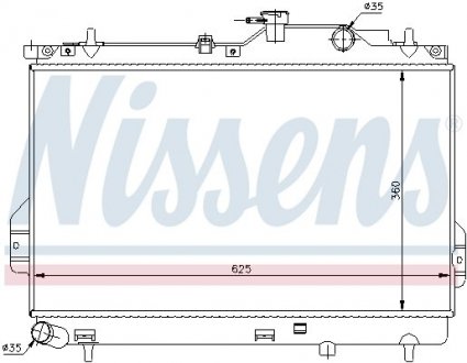 Радиатор, охлаждение двигателя NISSENS 67484