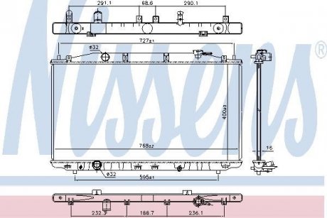 Радиатор ACCORD 08- 2,0.. NISSENS 681373