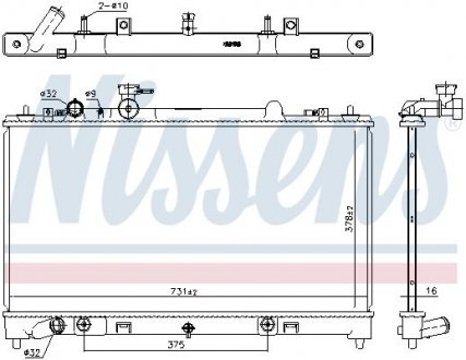 Радіатор MAZDA 6 07-.. NISSENS 68531